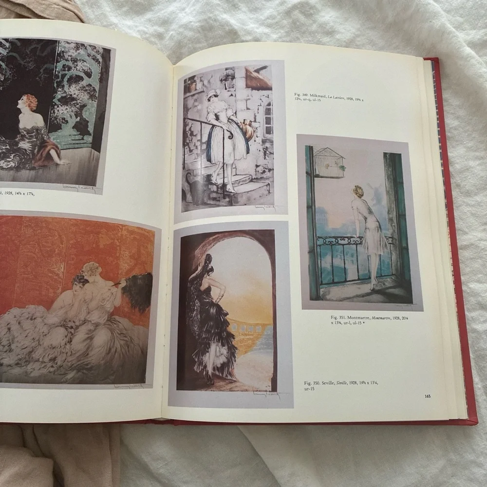 Red Louis Icart Etchings Book - Picture 5 of 7